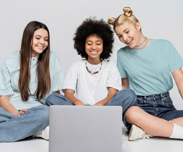 Students learning online